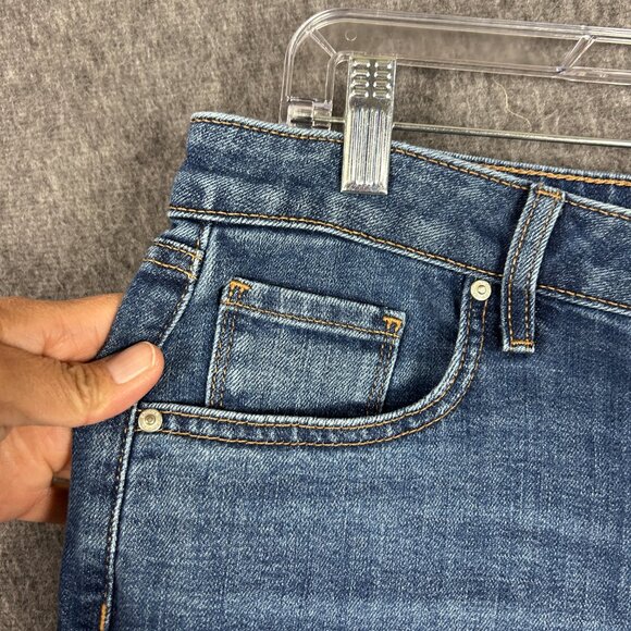 Chicos Jeans Womens 2.5R/Size 14R Blue Stretch Denim Straight Leg Cropped Length - Picture 12 of 13